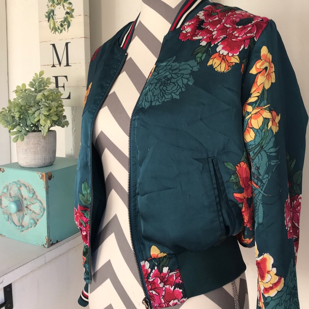 Floral Bomber Jacket